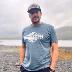 Blue Vintage Logo Tee Shirt - Image 2